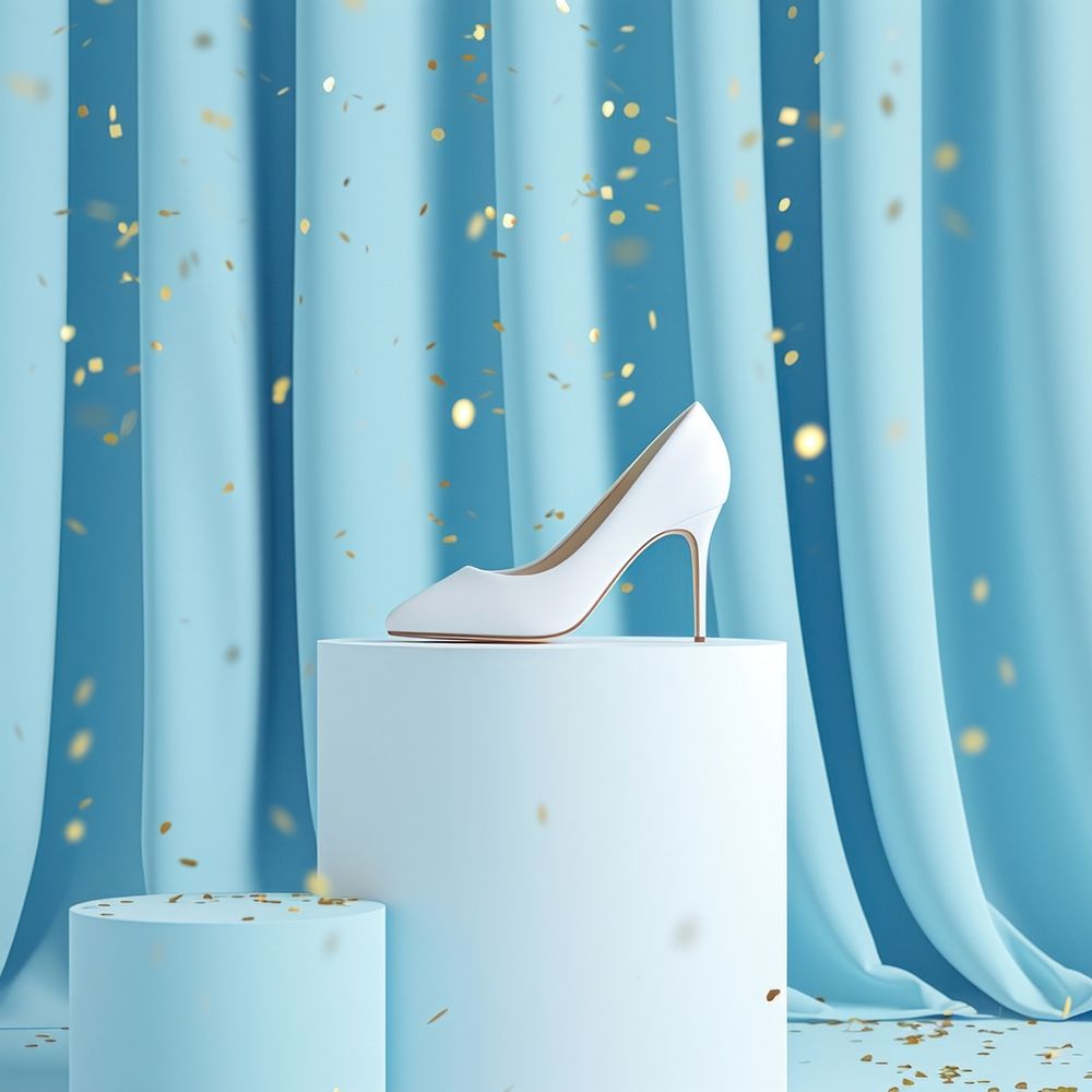 High heel  celebration footwear curtain.
