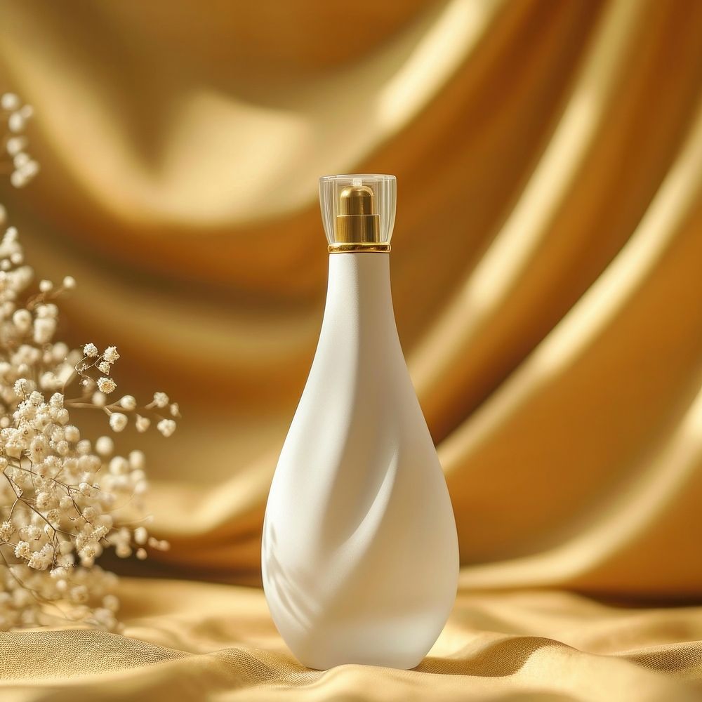 Perfume glasses bottle  perfume white container.