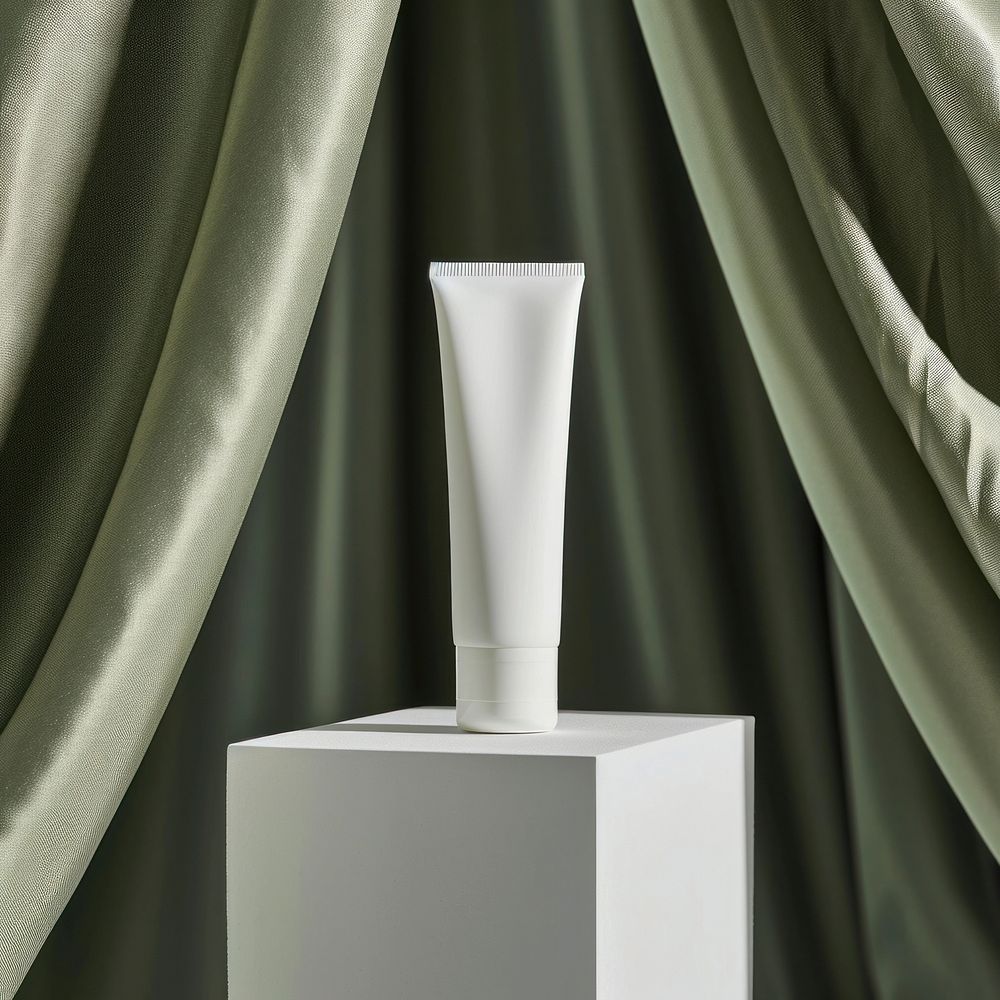 Tube skincare  curtain vase porcelain.