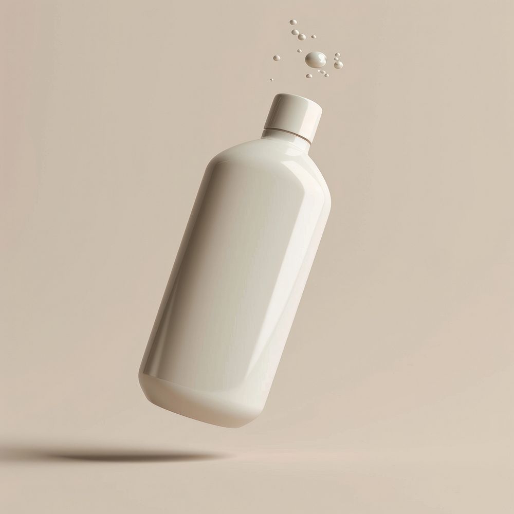 Body lotion bottle  milk refreshment simplicity.