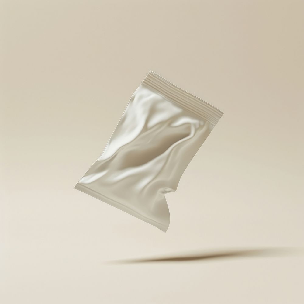 Zip bag  white simplicity crumpled.