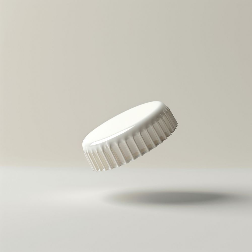 Bottle cap  white toothpaste toothbrush.