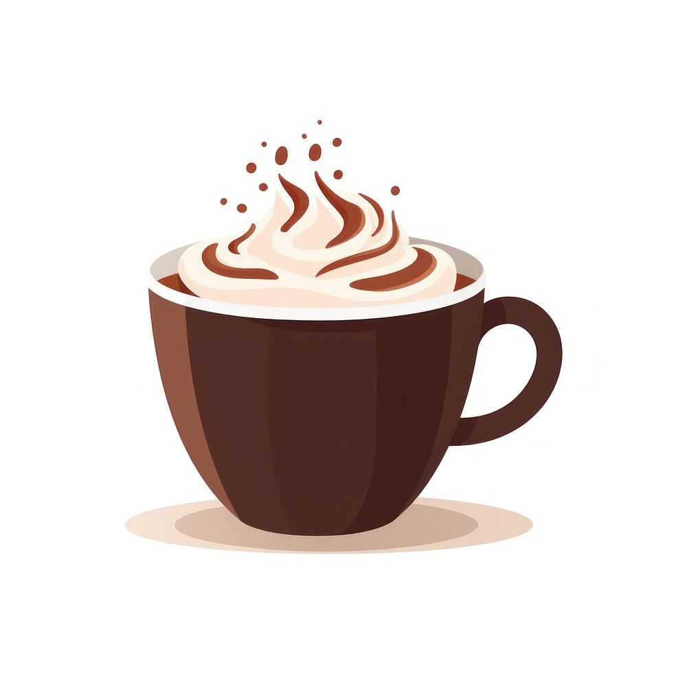 Hot chocolate coffee latte drink.