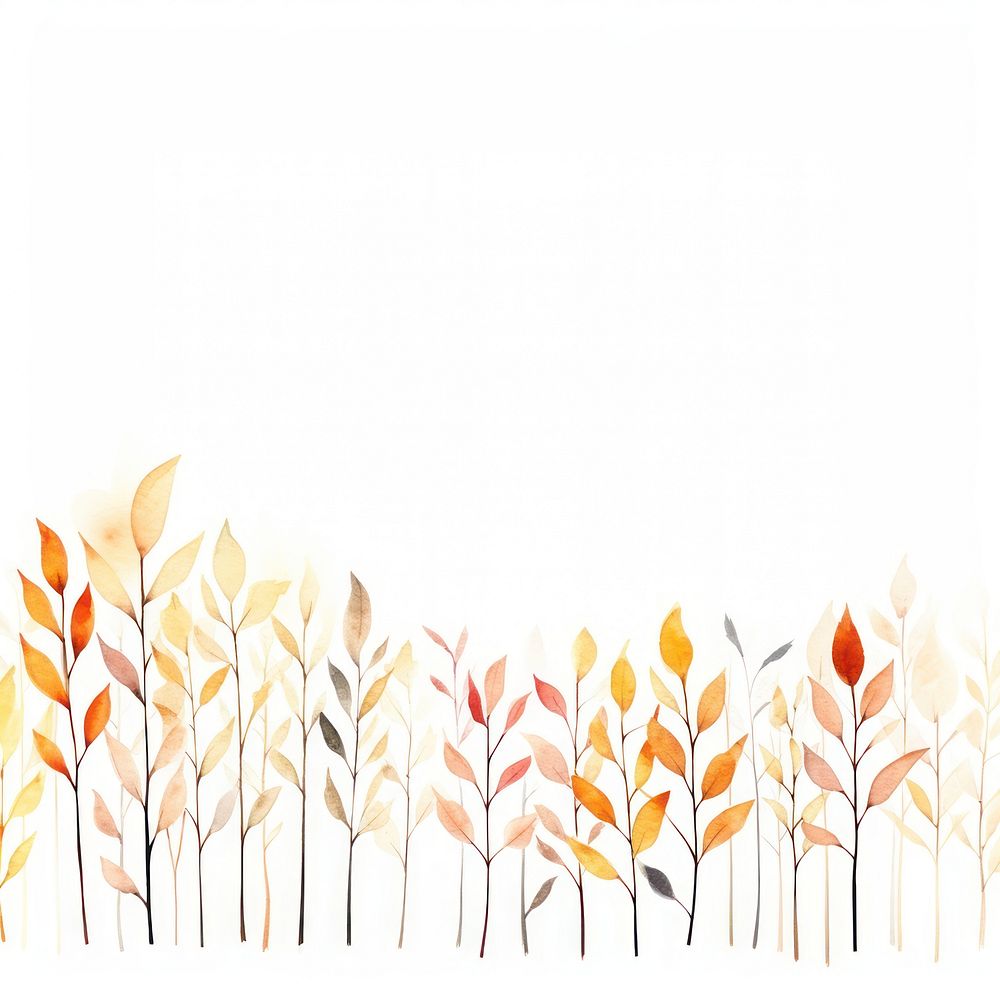 Fall leaves border backgrounds pattern white background.