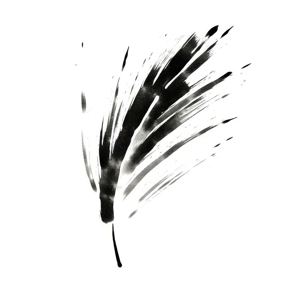 Palm drawing sketch black.