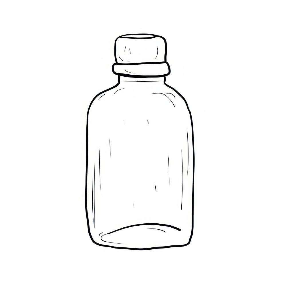Bottle product sketch glass jar.