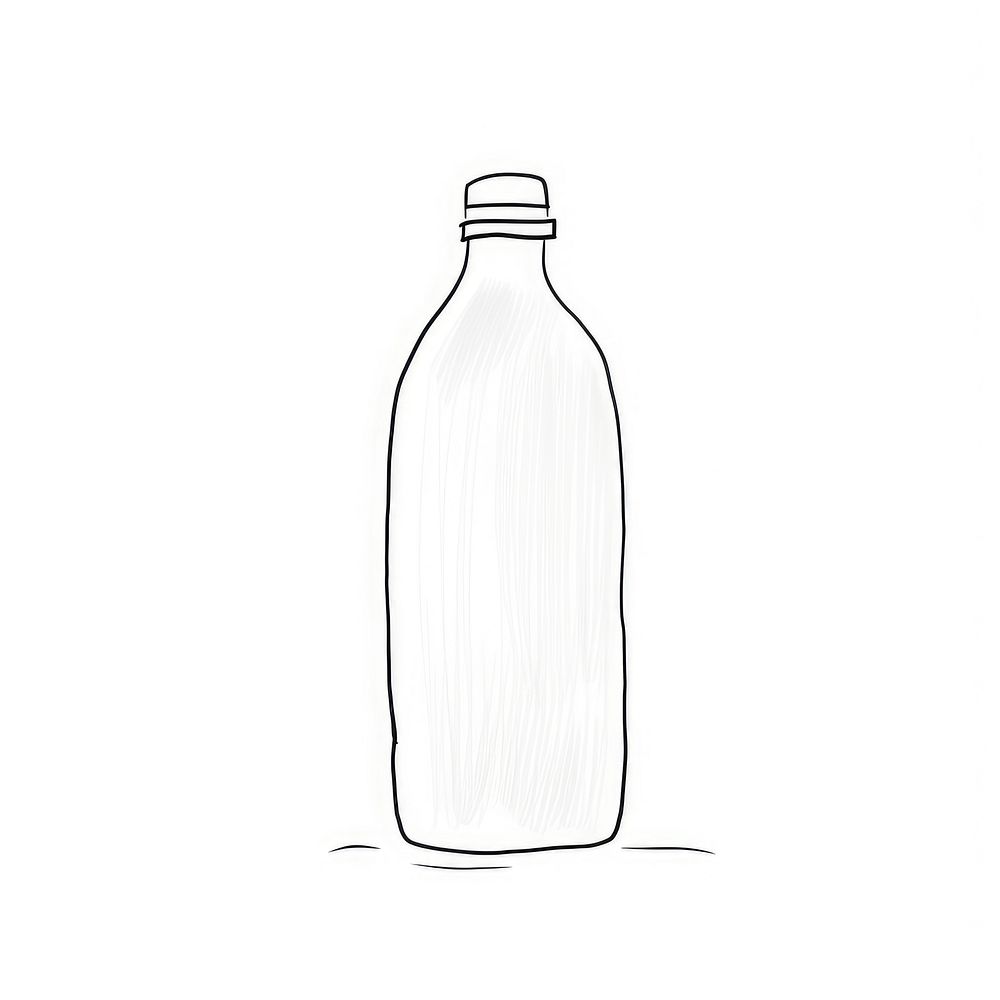 Bottle product sketch drawing glass.