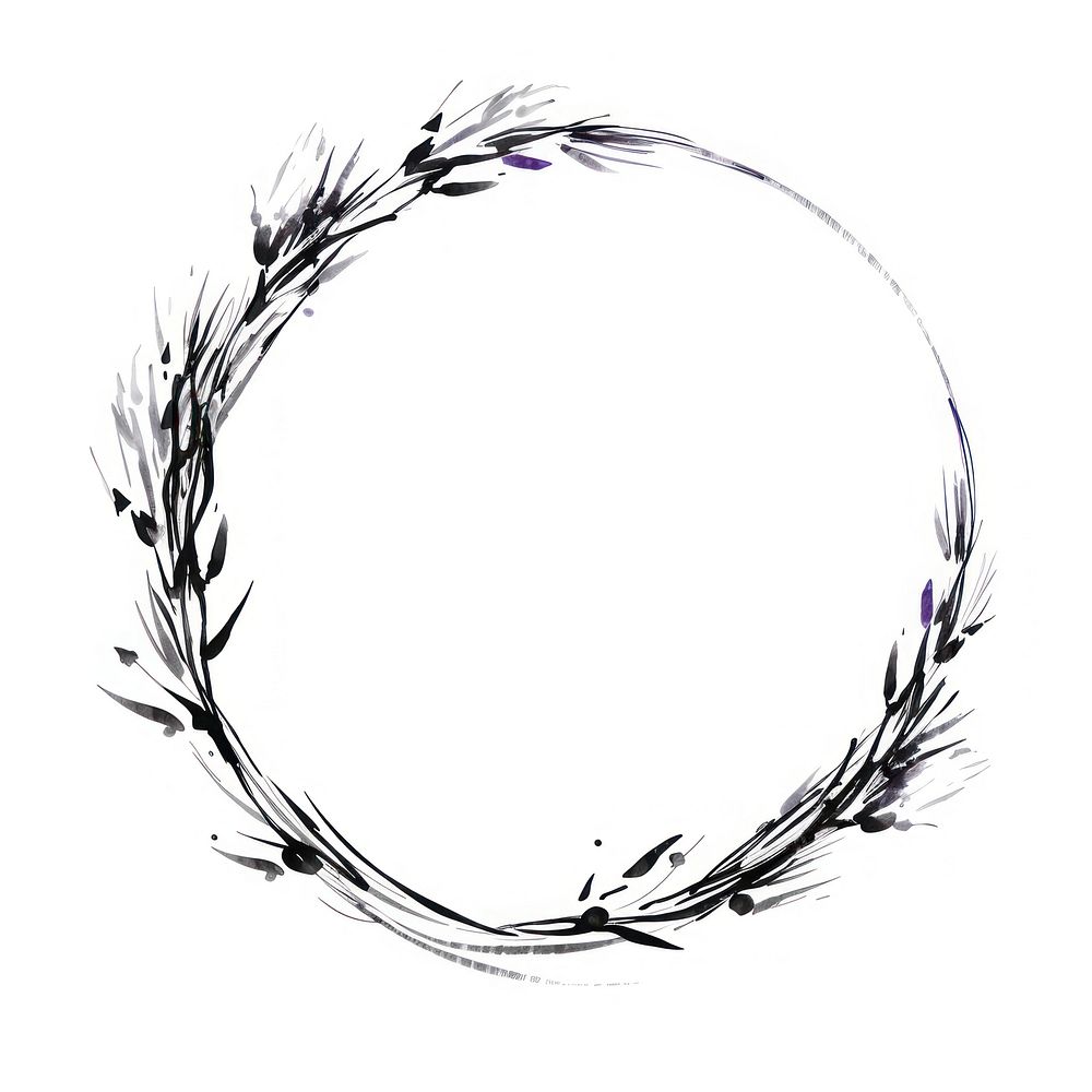 Stroke outline lavender frame jewelry drawing circle.