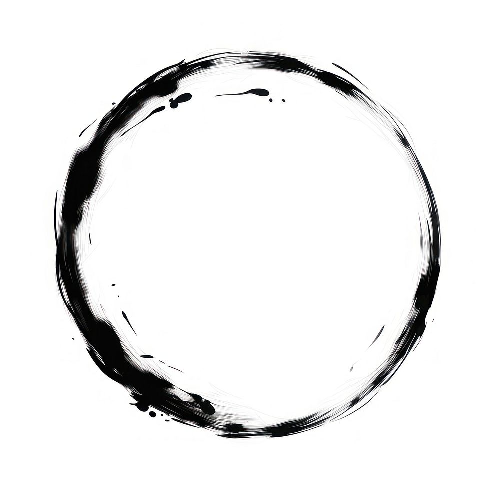 Stroke outline panther frame circle bubble black.