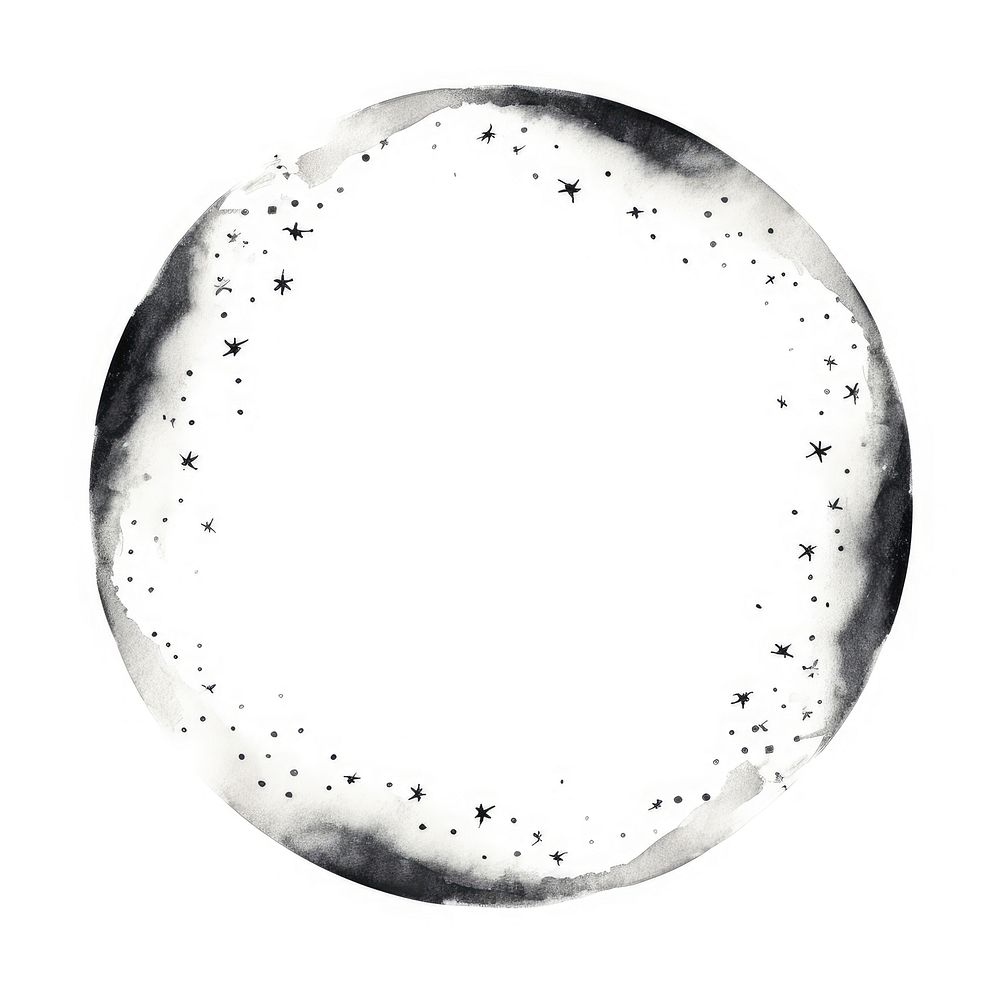 Stroke outline stars frame circle sphere bubble.