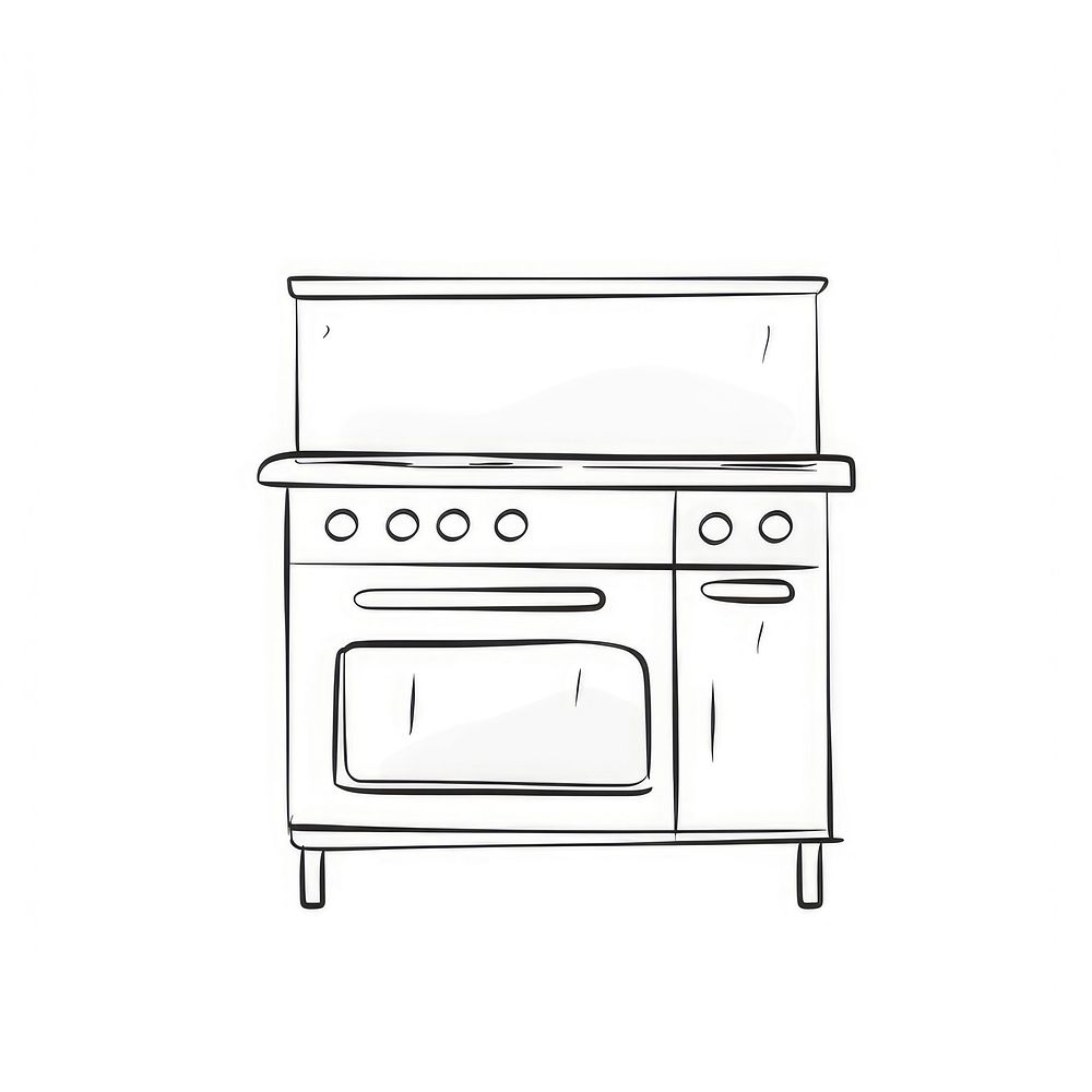 Cooker appliance sketch doodle.