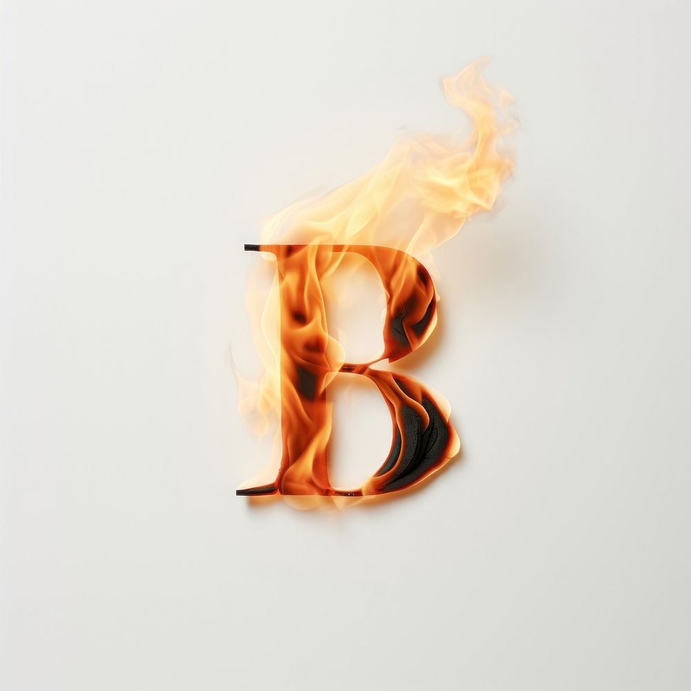 Photography of a Burning B word text fire burning.