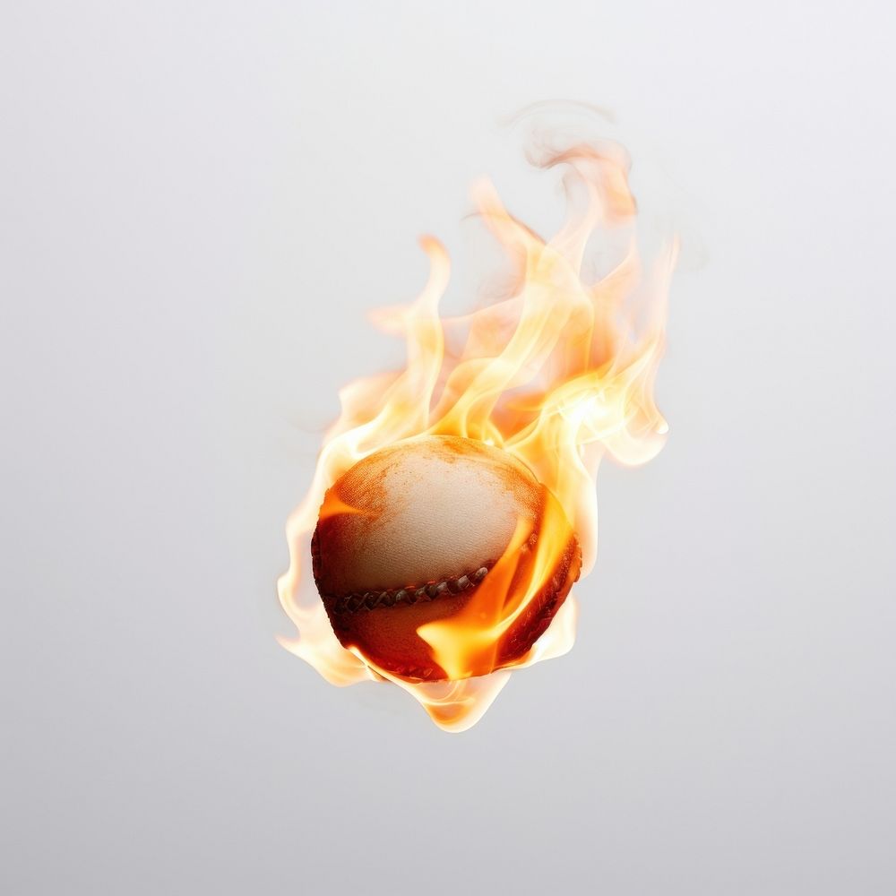 Photography of a Burning Baseball fire burning flame.