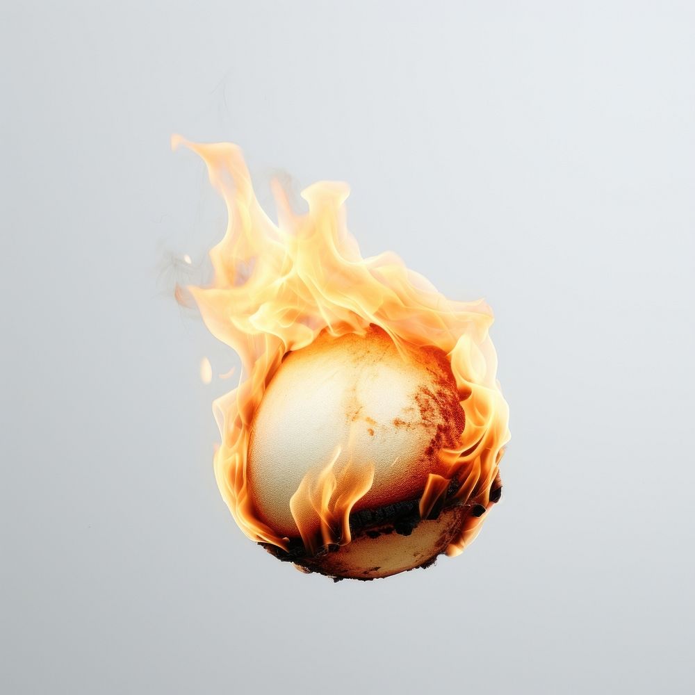 Photography of a Burning Baseball fire burning flame.