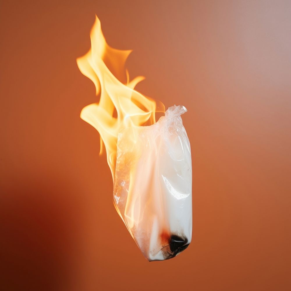 Photography of a Burning plastic bag fire burning flame.