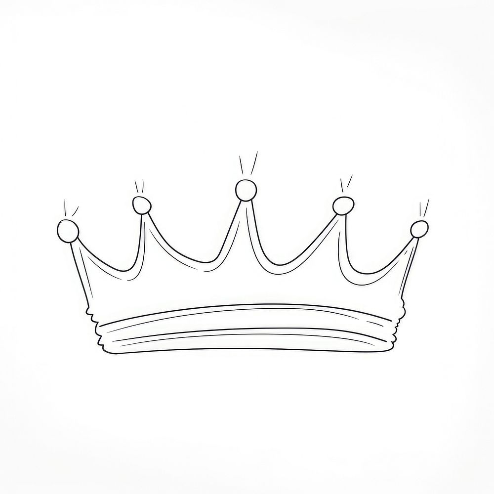 Crown sketch tiara line.