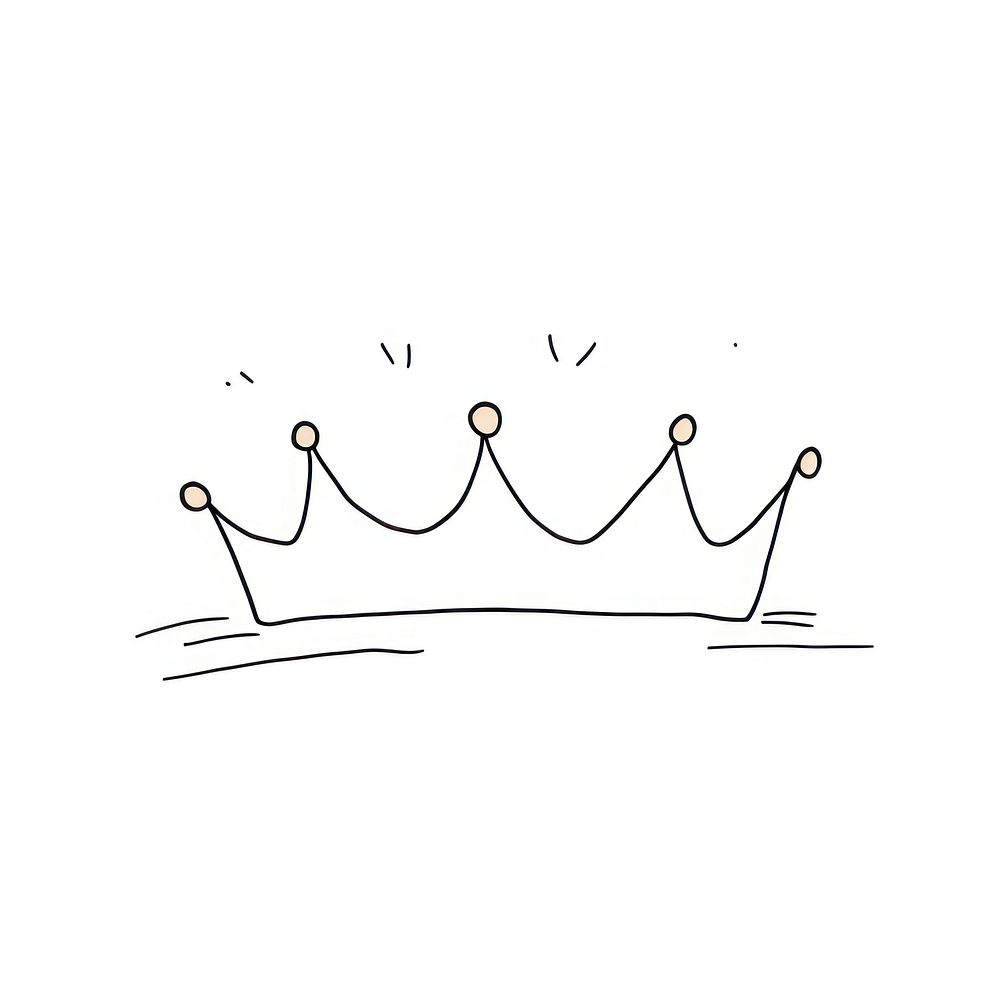 Crown sketch doodle tiara.