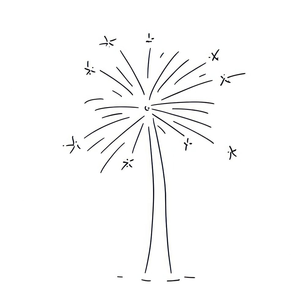 Firework fireworks sketch line.