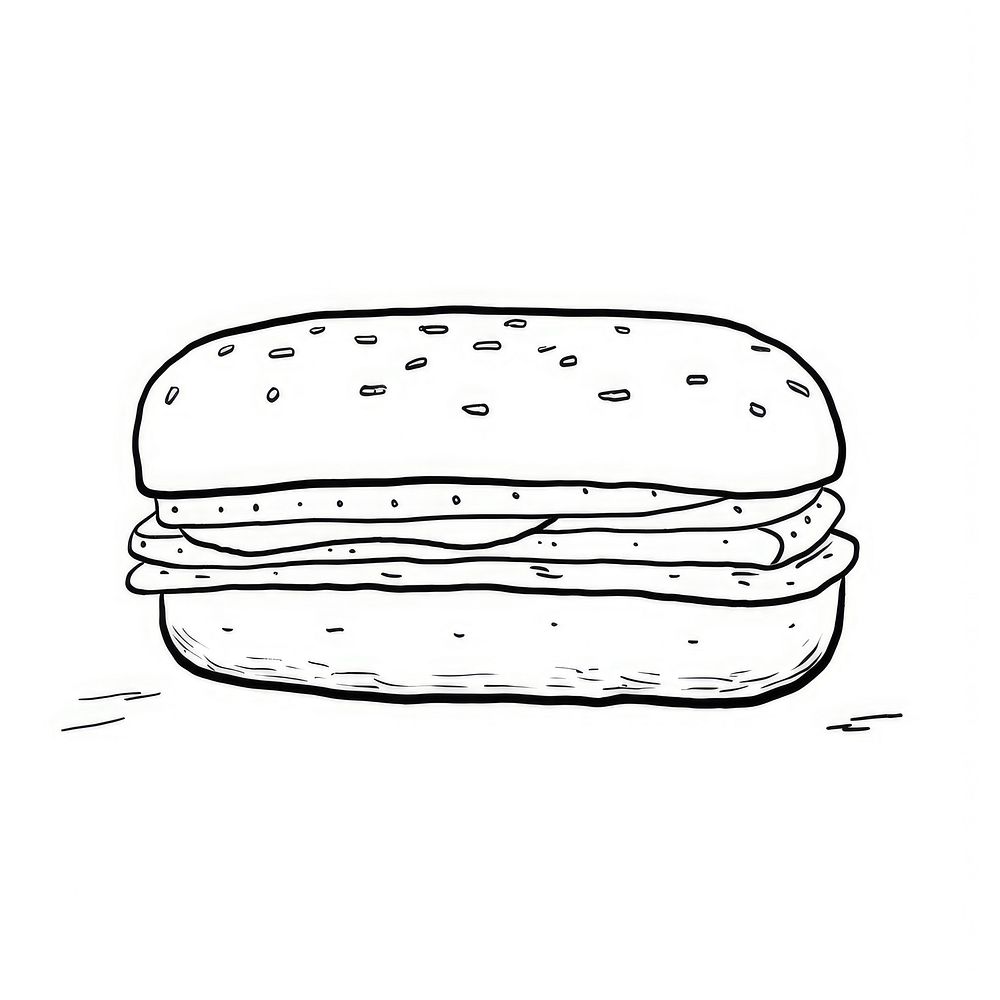 Sanwich sketch drawing food.