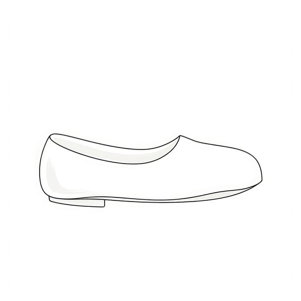 Shoe footwear sketch white.