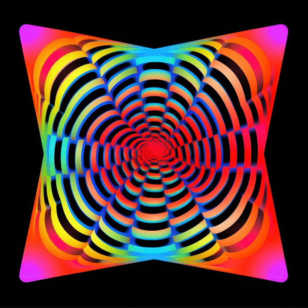 Three-dimensional shape pattern spiral kaleidoscope. AI generated Image by rawpixel.