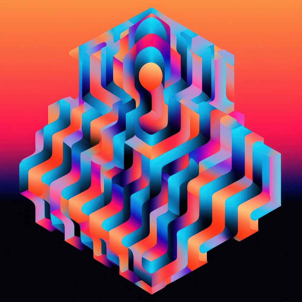 Three-dimensional shape art pattern creativity. AI generated Image by rawpixel.