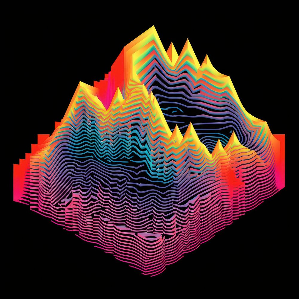 Three-dimensional shape pattern graph art. AI generated Image by rawpixel.