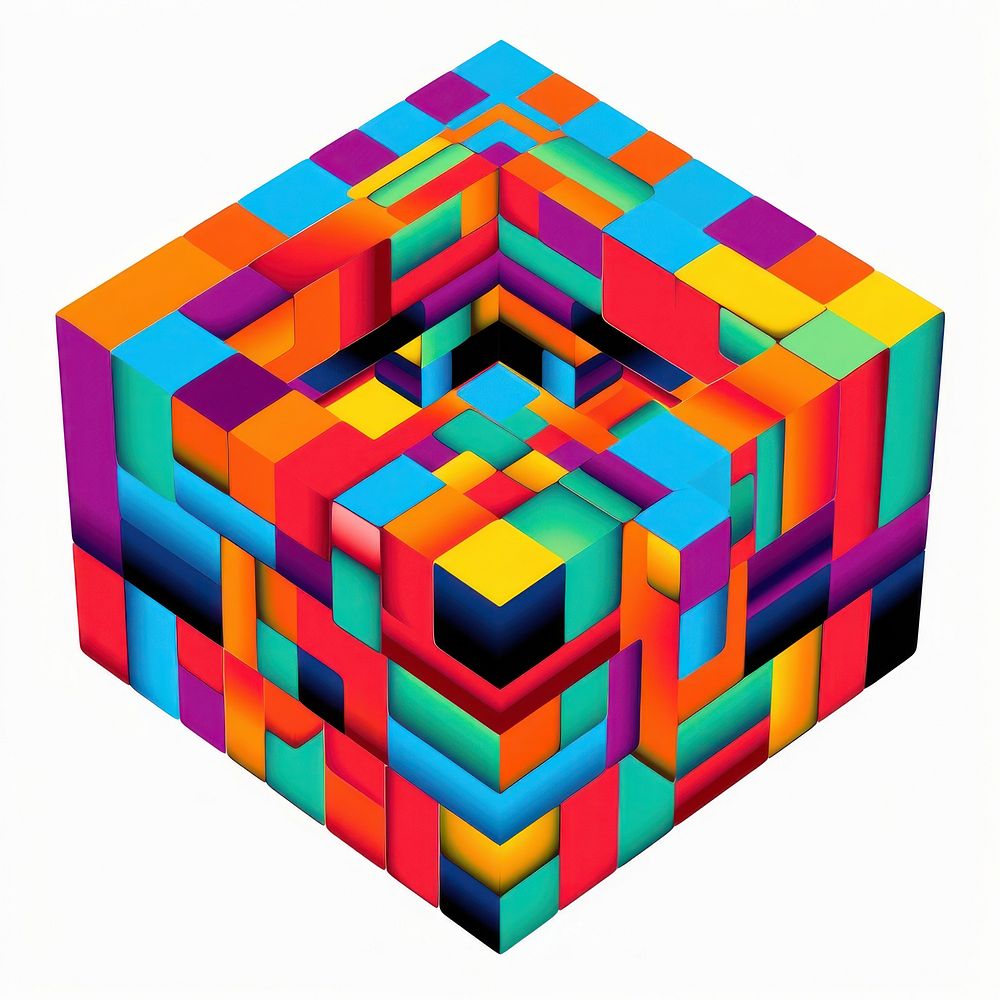 A cubic art toy creativity. AI generated Image by rawpixel.