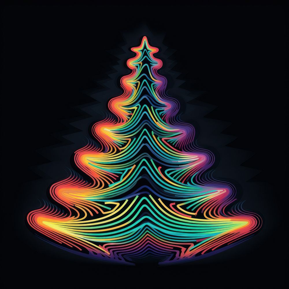 A christmas tree pattern light night. AI generated Image by rawpixel.