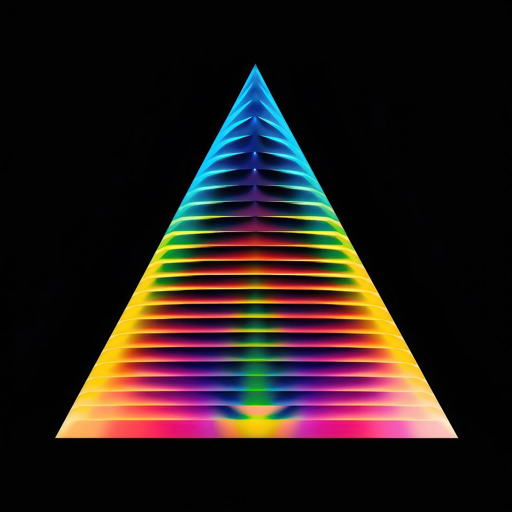 A pyramid shape illuminated technology futuristic. AI generated Image by rawpixel.