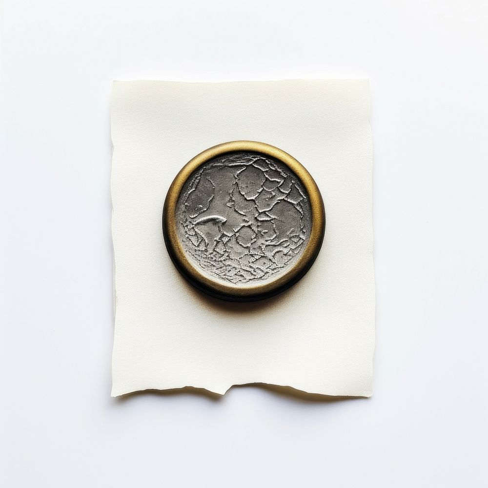 Seal Wax Stamp moon locket money coin.