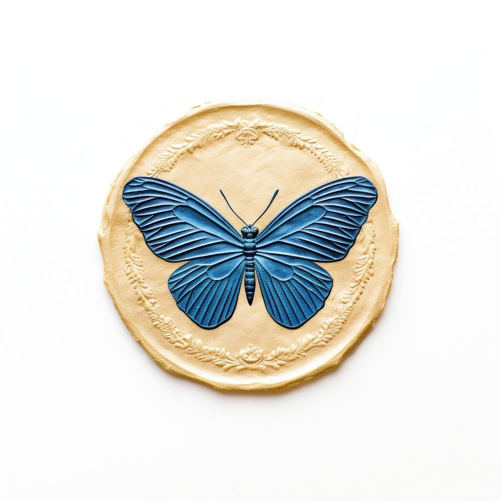 Butterfly blue white background confectionery.