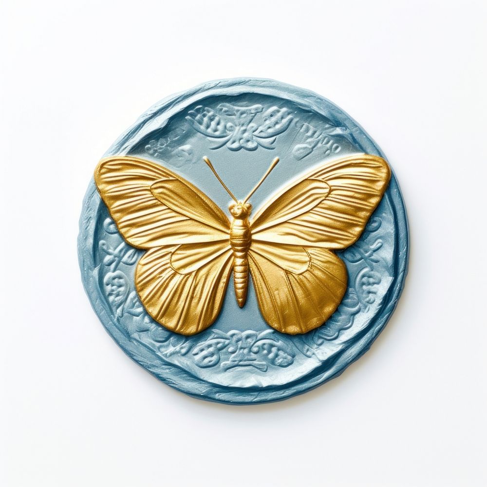 Butterfly money gold coin.