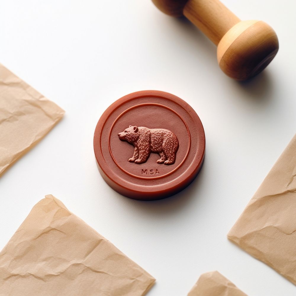 Seal Wax Stamp bear mammal creativity currency.