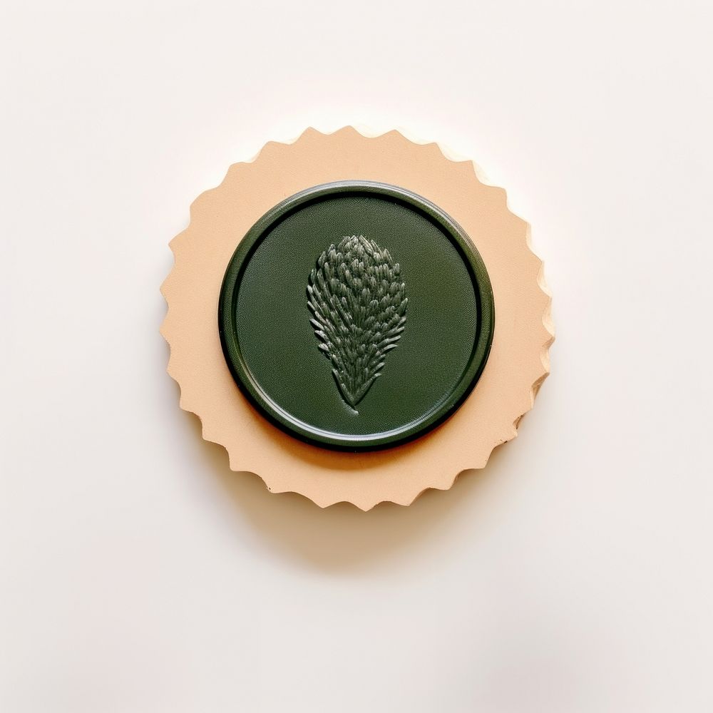 Seal Wax Stamp cactus pottery circle symbol.