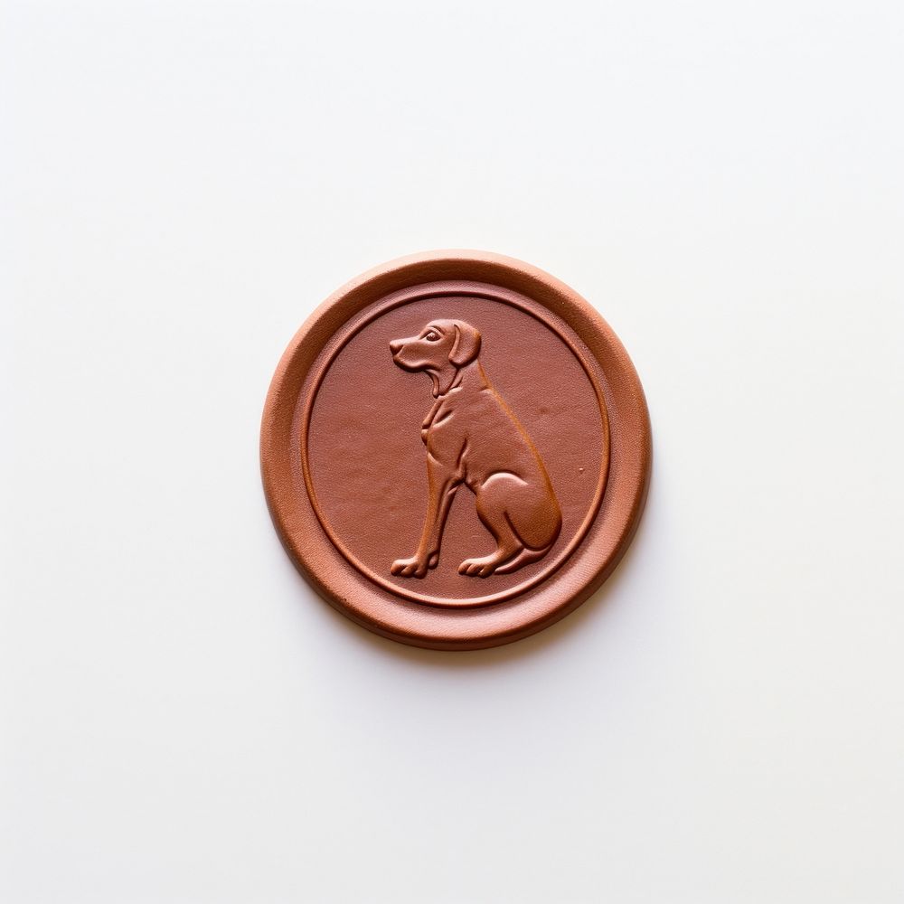 Seal Wax Stamp dog mammal animal bronze.