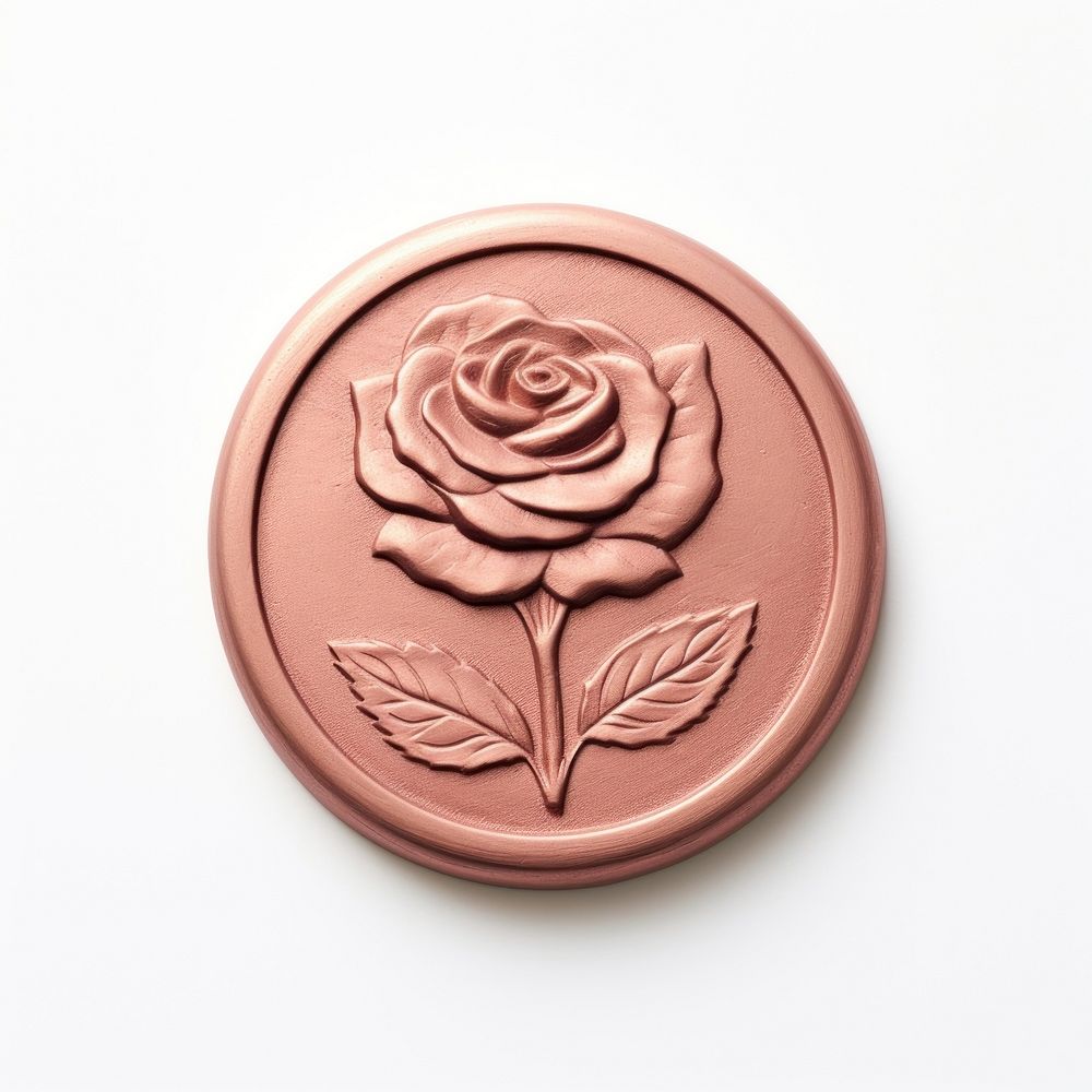 Seal Wax Stamp rose craft white background accessories.