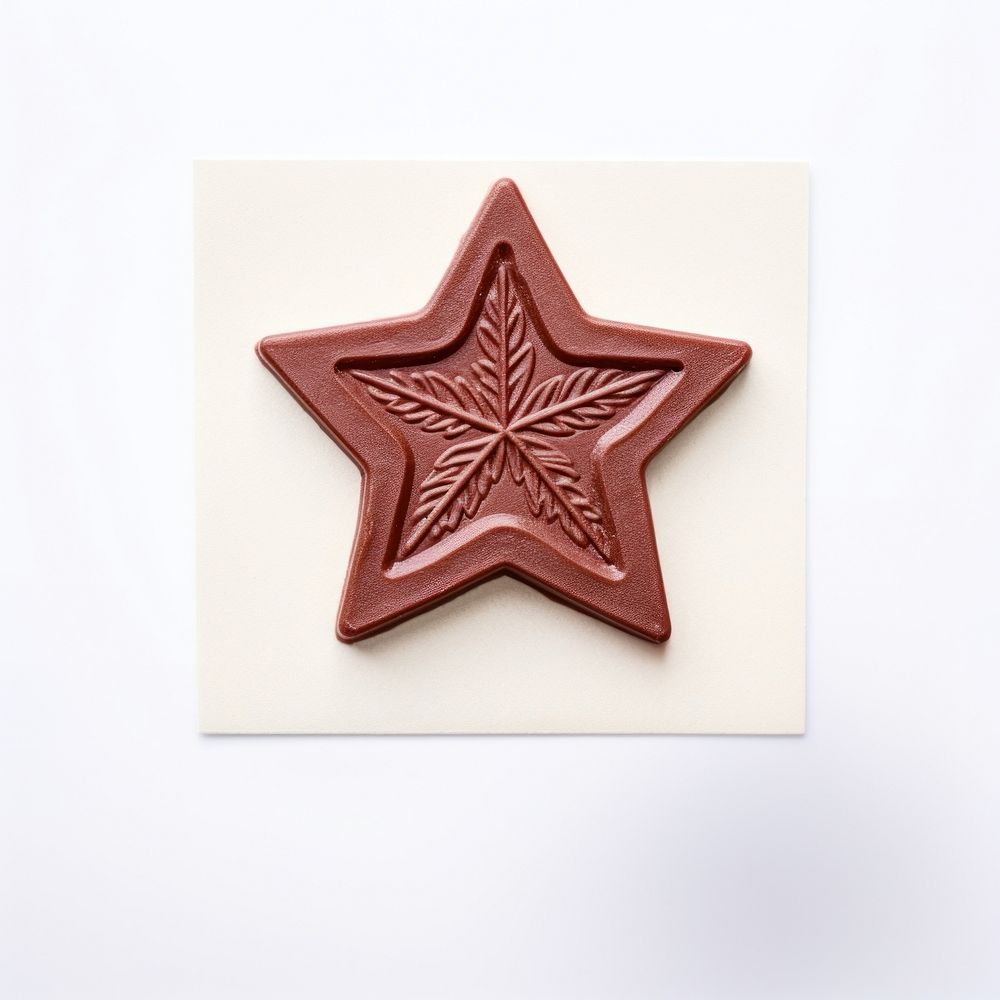 Seal Wax Stamp star food white background confectionery.