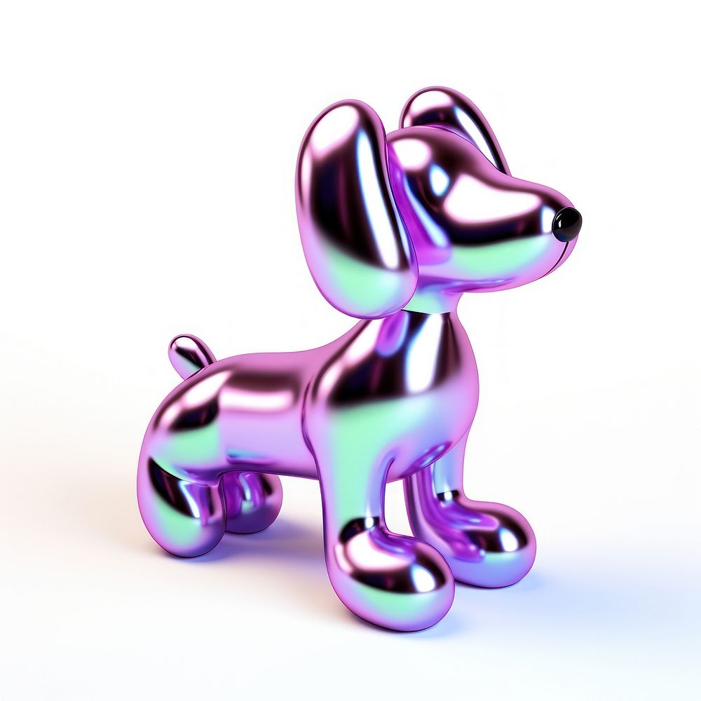 Balloon dog figurine purple toy.