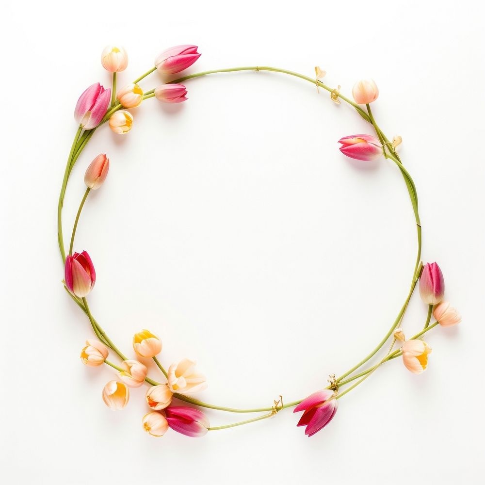 Flower jewelry circle wreath.