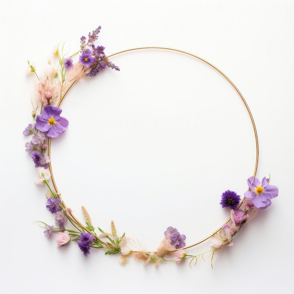 Flower purple jewelry wreath.