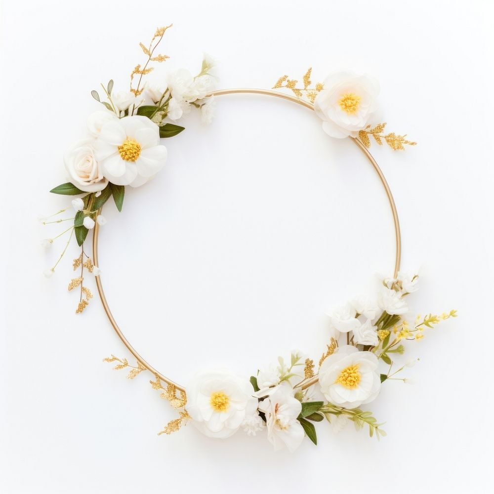 Flower jewelry wedding wreath.