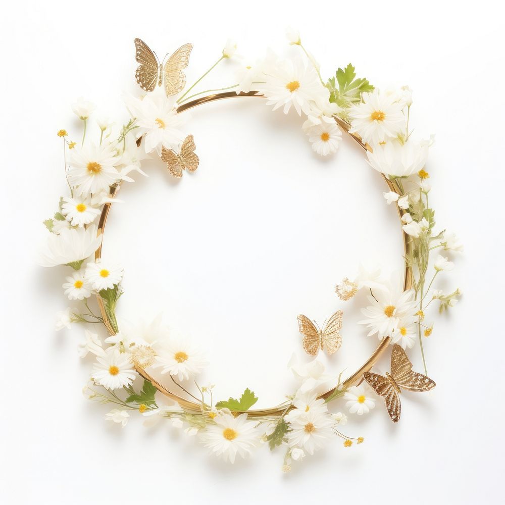 Flower jewelry wreath circle.