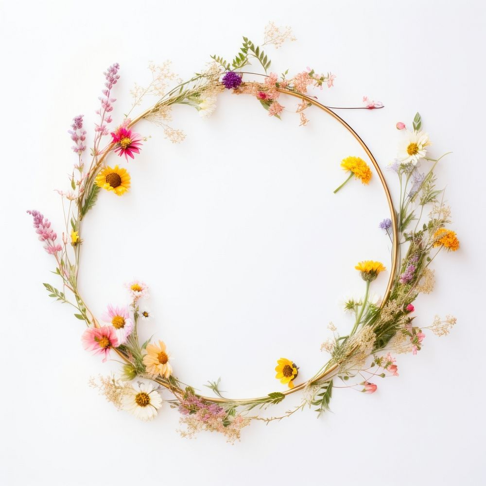 Flower photography circle wreath.