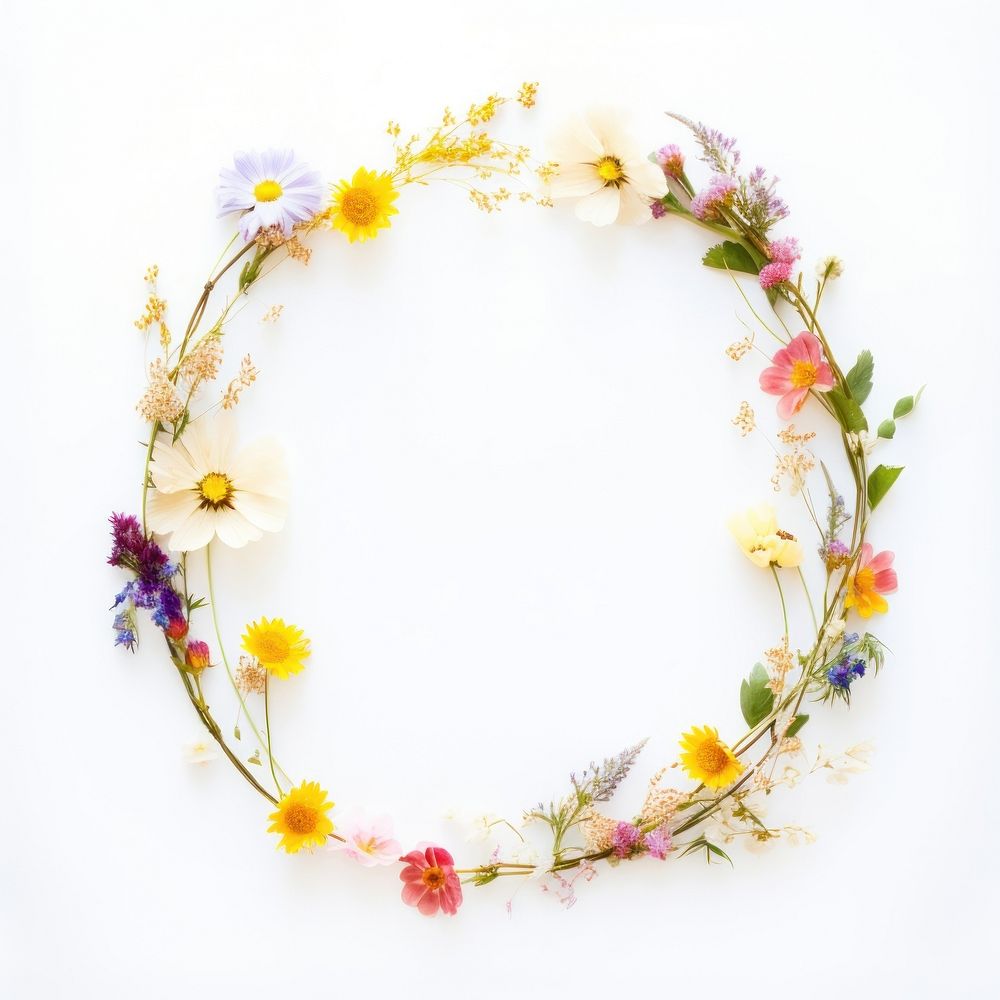 Flower photography circle wreath.