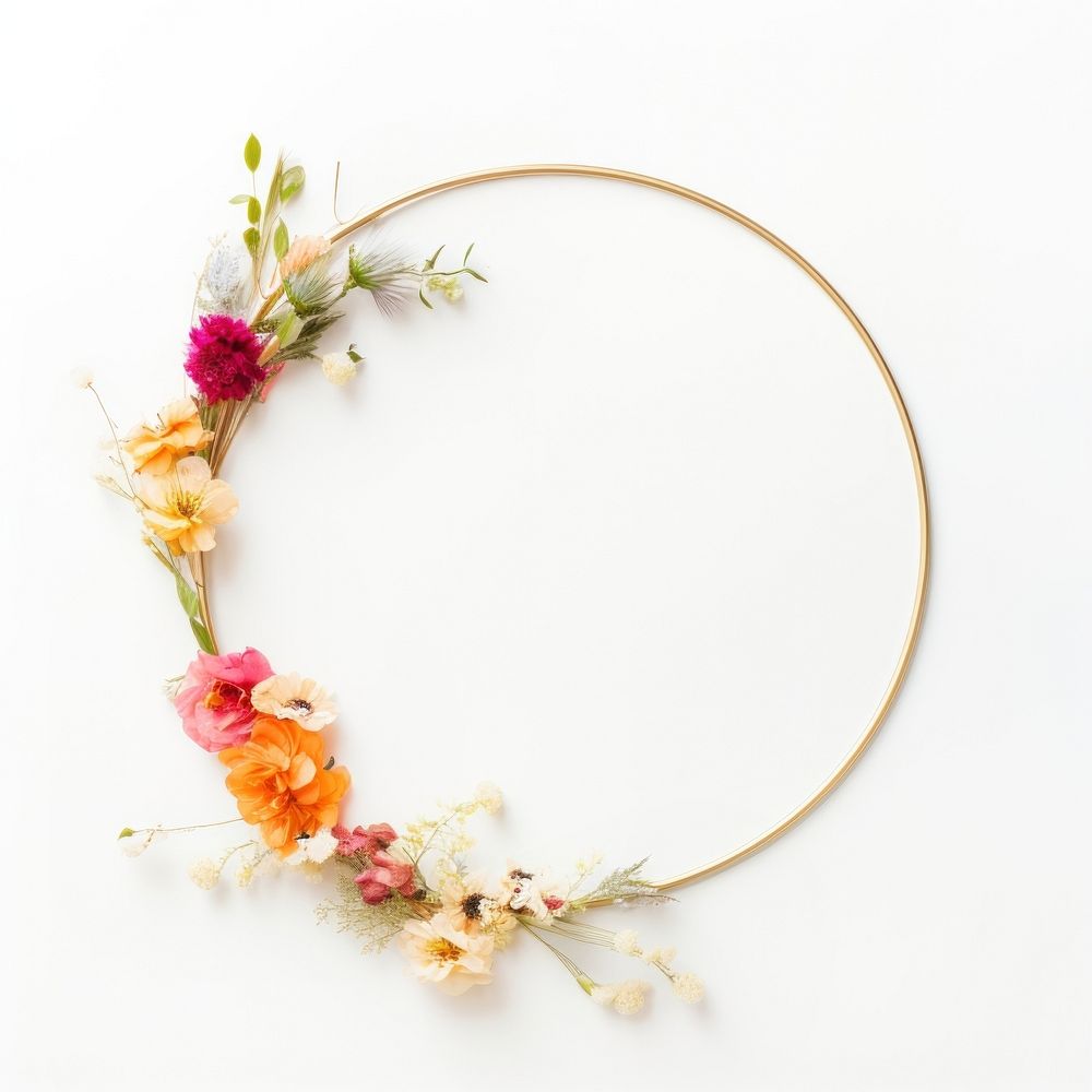 Flower jewelry circle wreath.