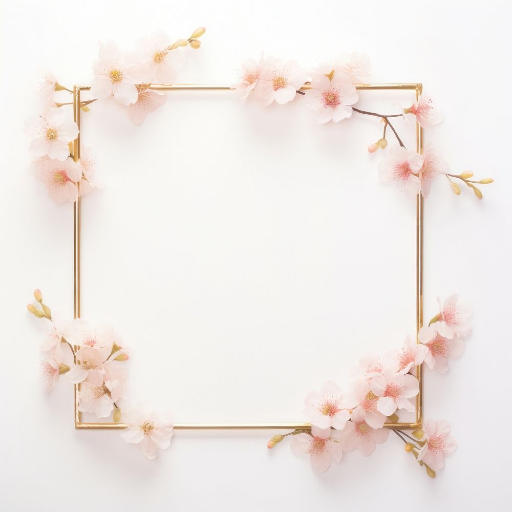 Blossom flower plant frame.