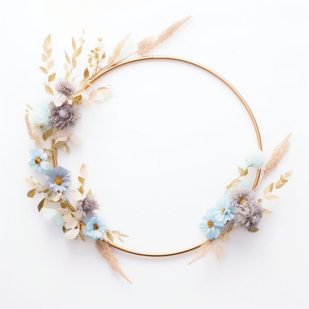 Jewelry wreath circle flower.