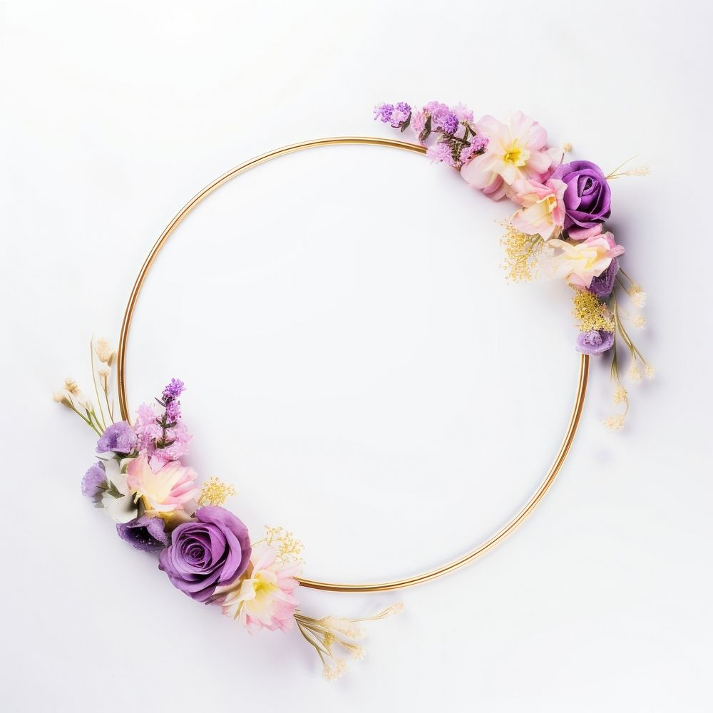 Flower jewelry wreath circle.