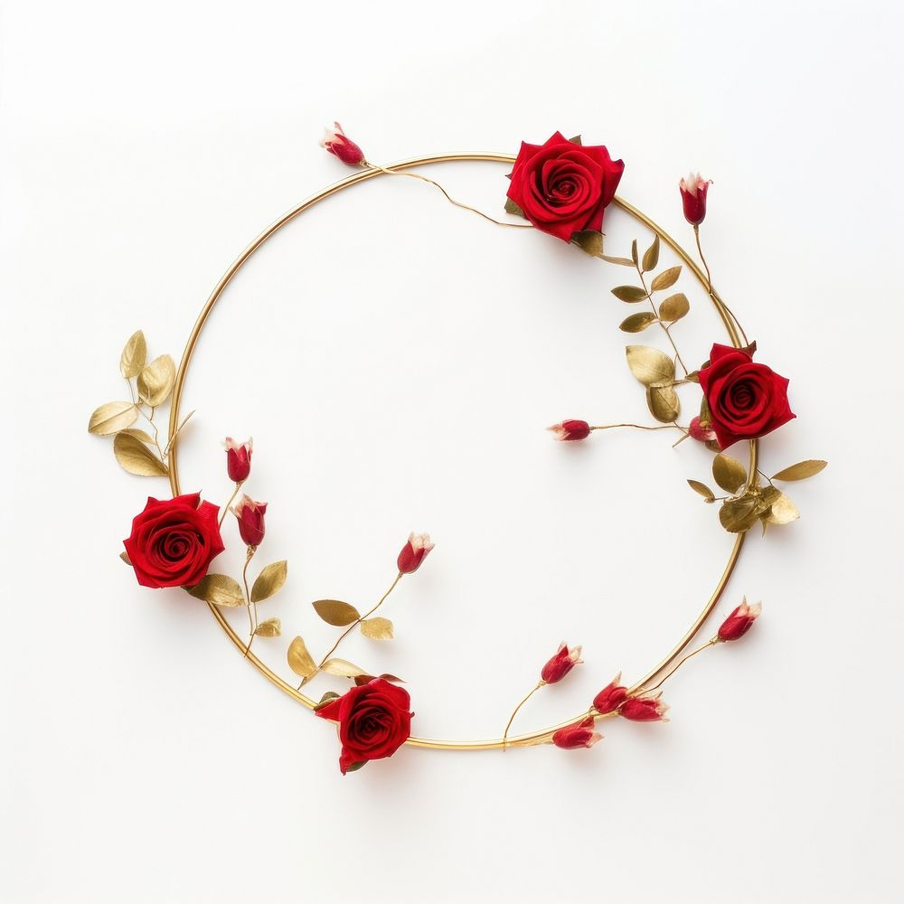 Rose circle wreath flower.